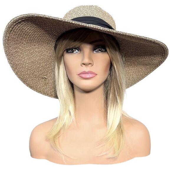 Large Brim Beach Sun Hat With Bow Detail - Picture 4 of 12